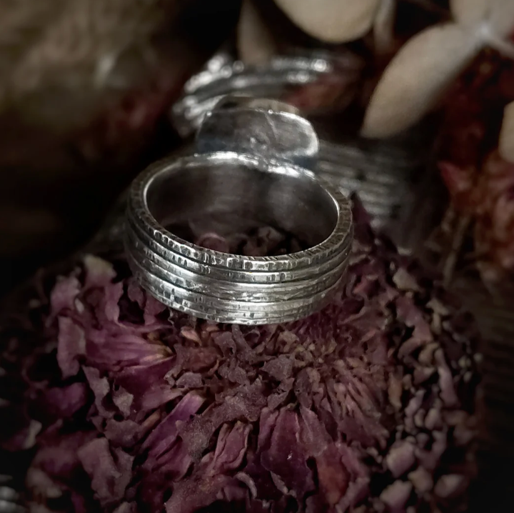 Carved Sapphire Statement Ring