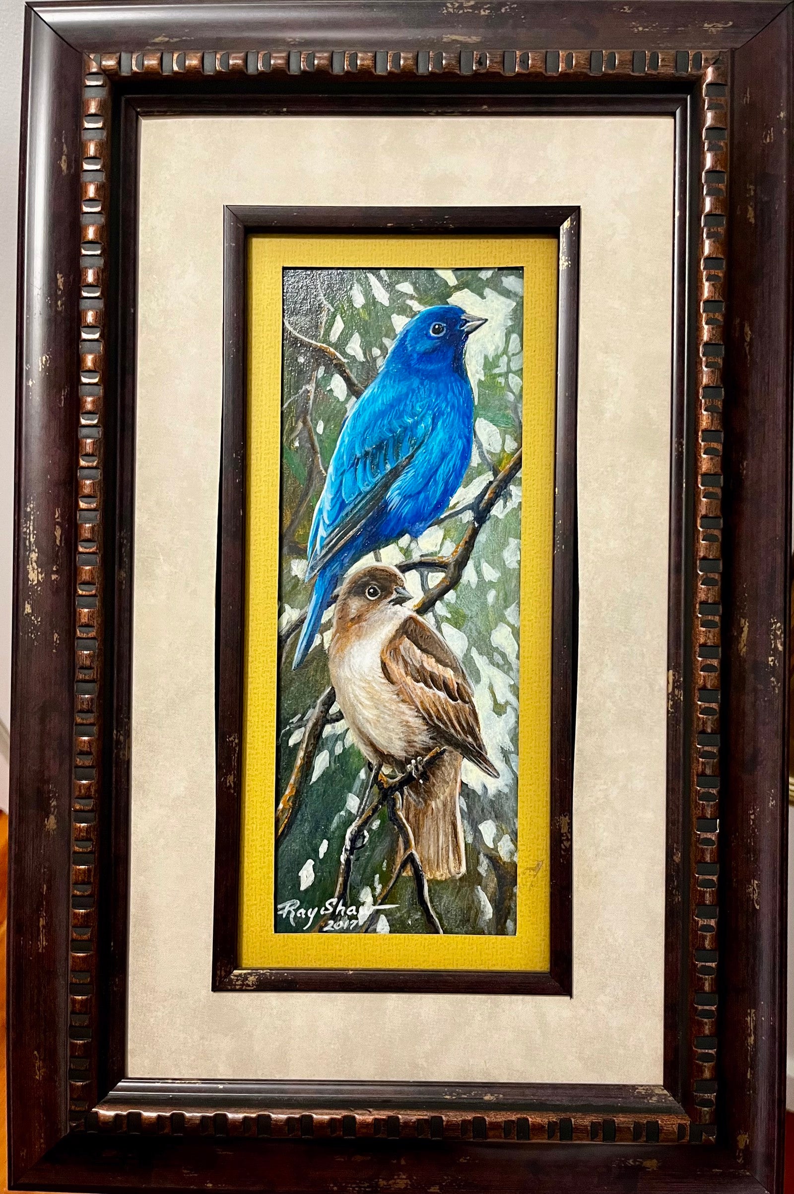 sitting pretty   blue bunting by ray shaw