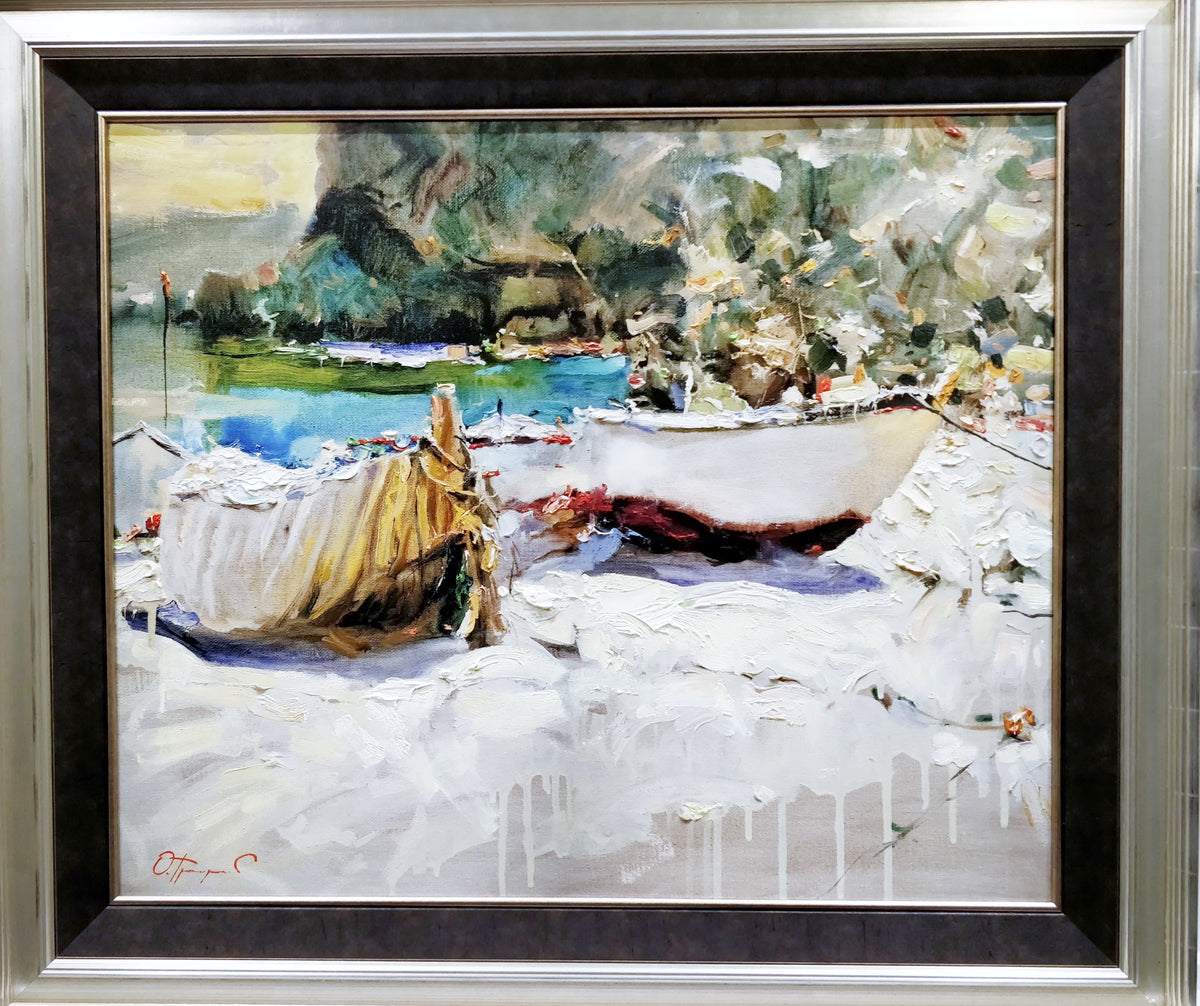 Boats On The Shore by Oleg Trofimov