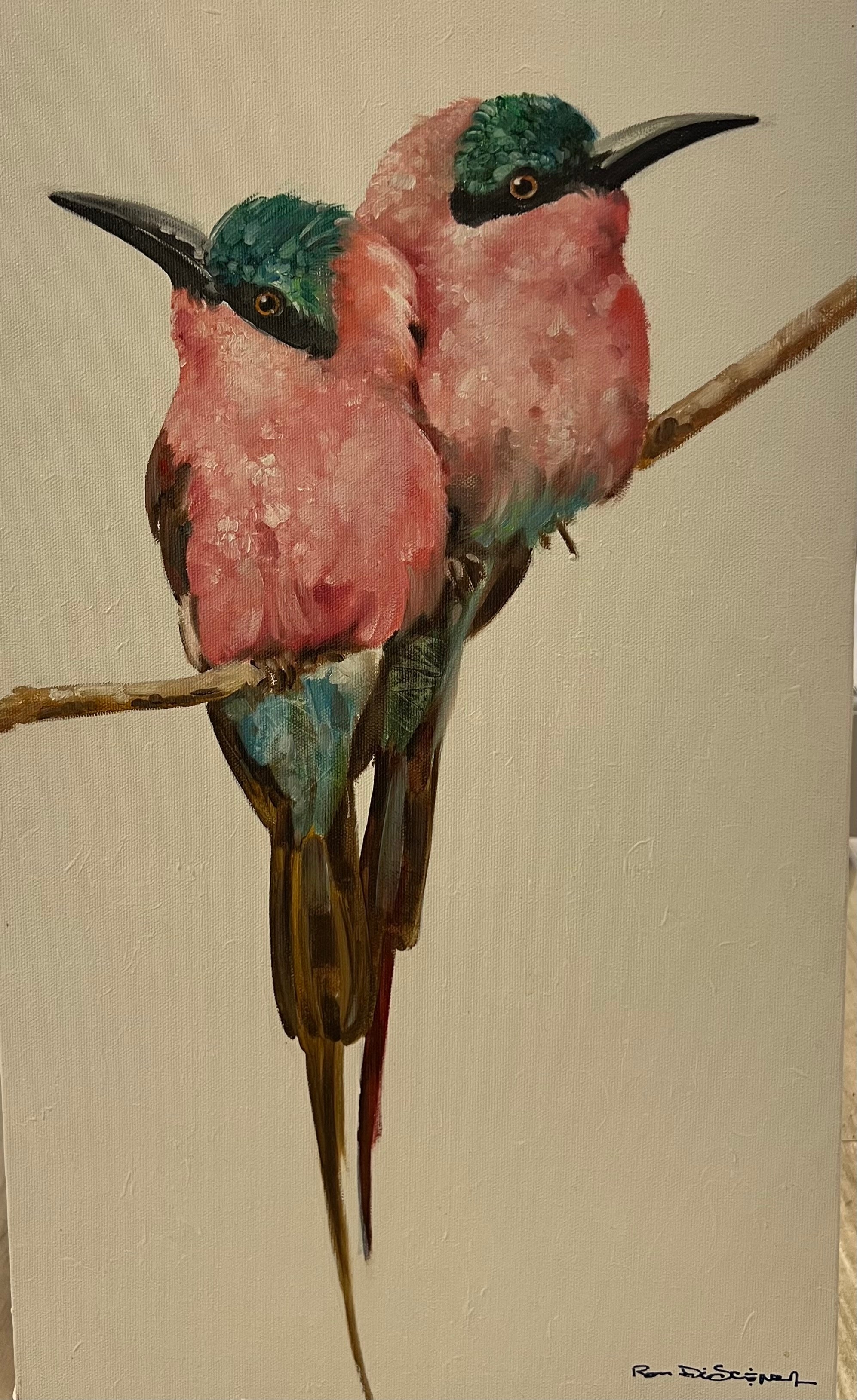 Two Baby Bee Eaters by Ron Di Scenza