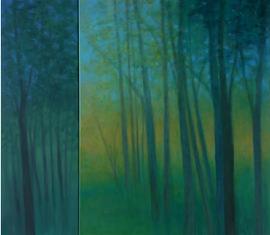 "Transpire" 60" X 68" Oil on Canvas Diptych